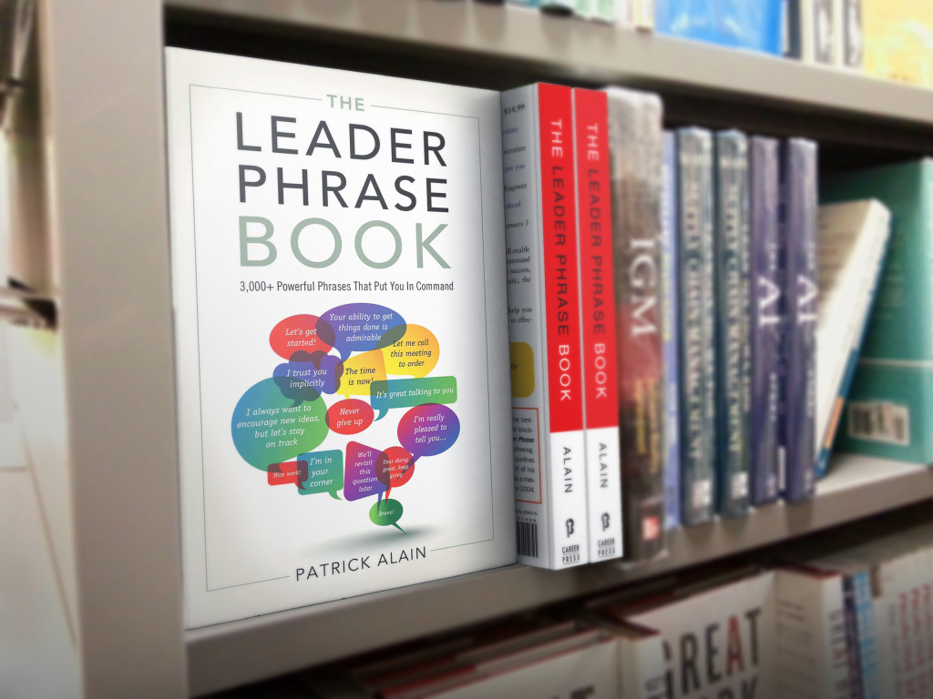 The Leader Phrase Book on shelf